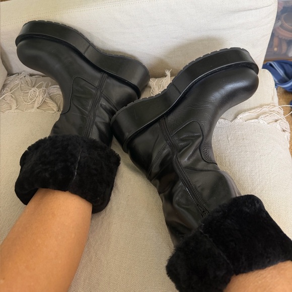 Revolve NWT Brand Paloma Barceló Boots leather flatform boots Two boots in one❤️ - Picture 5 of 11